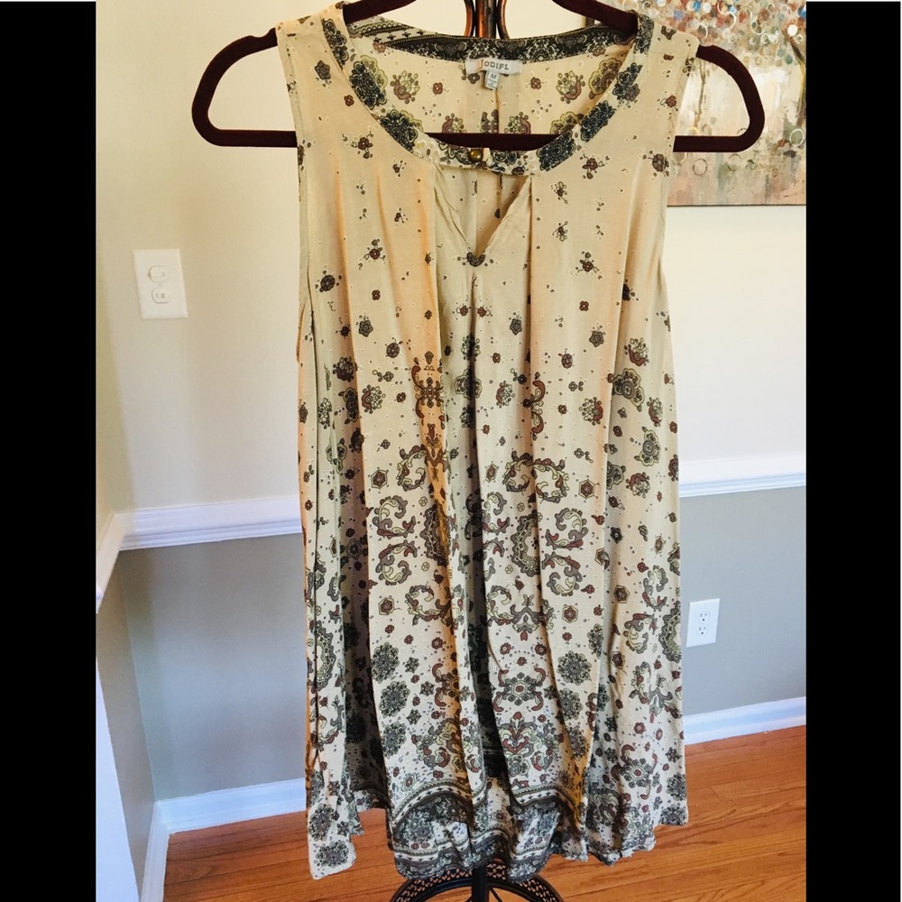 Bohemian Chic Mini Dress or Tunic -M